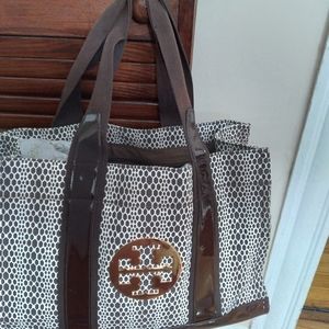 Tory Burch Brown Speckled Tote